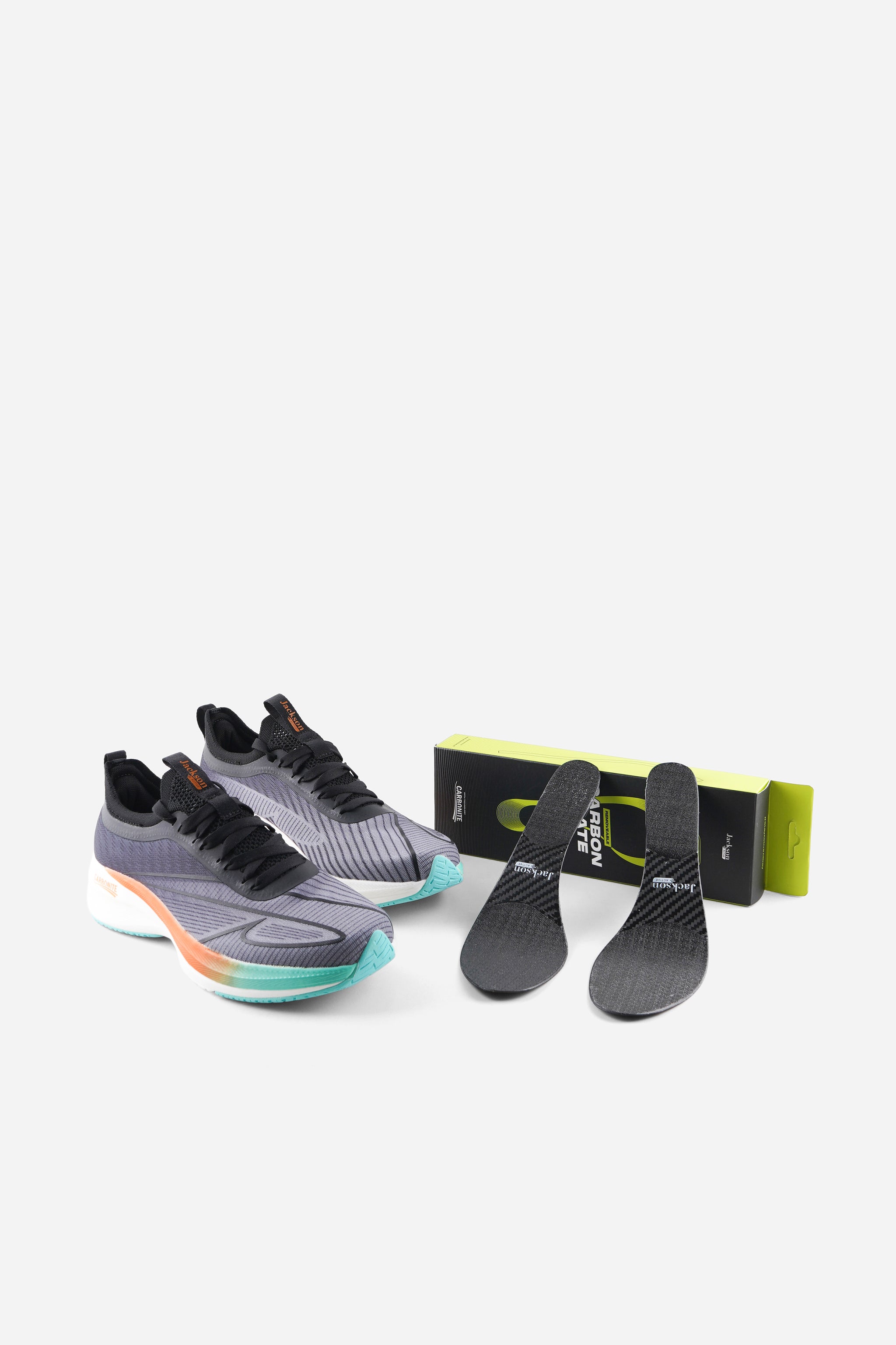 Jackson Active Sepatu Lari Cloud FWD Black + Carbon Plate